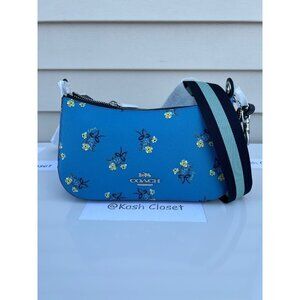 Coach crossbody bag Jes baguette floral bow print